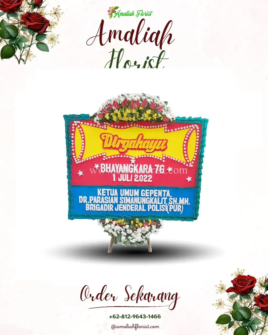 Papan Bunga HUT Ulang Tahun Poh Bergong